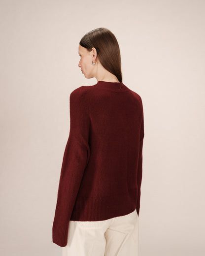 Grace &amp; Mila - Sweater SALTY - Wine - Boutique Adam &amp; Eve marque canadienne, marque québécoise