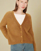 Grace & Mila - Cardigan SALUDA - Ocher - Boutique Adam & Eve marque canadienne, marque québécoise