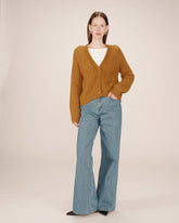 Grace & Mila - Cardigan SALUDA - Ocher - Boutique Adam & Eve marque canadienne, marque québécoise