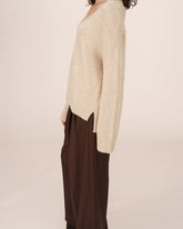 Grace & Mila - Sweater SALVADOR - Off white - Boutique Adam & Eve marque canadienne, marque québécoise