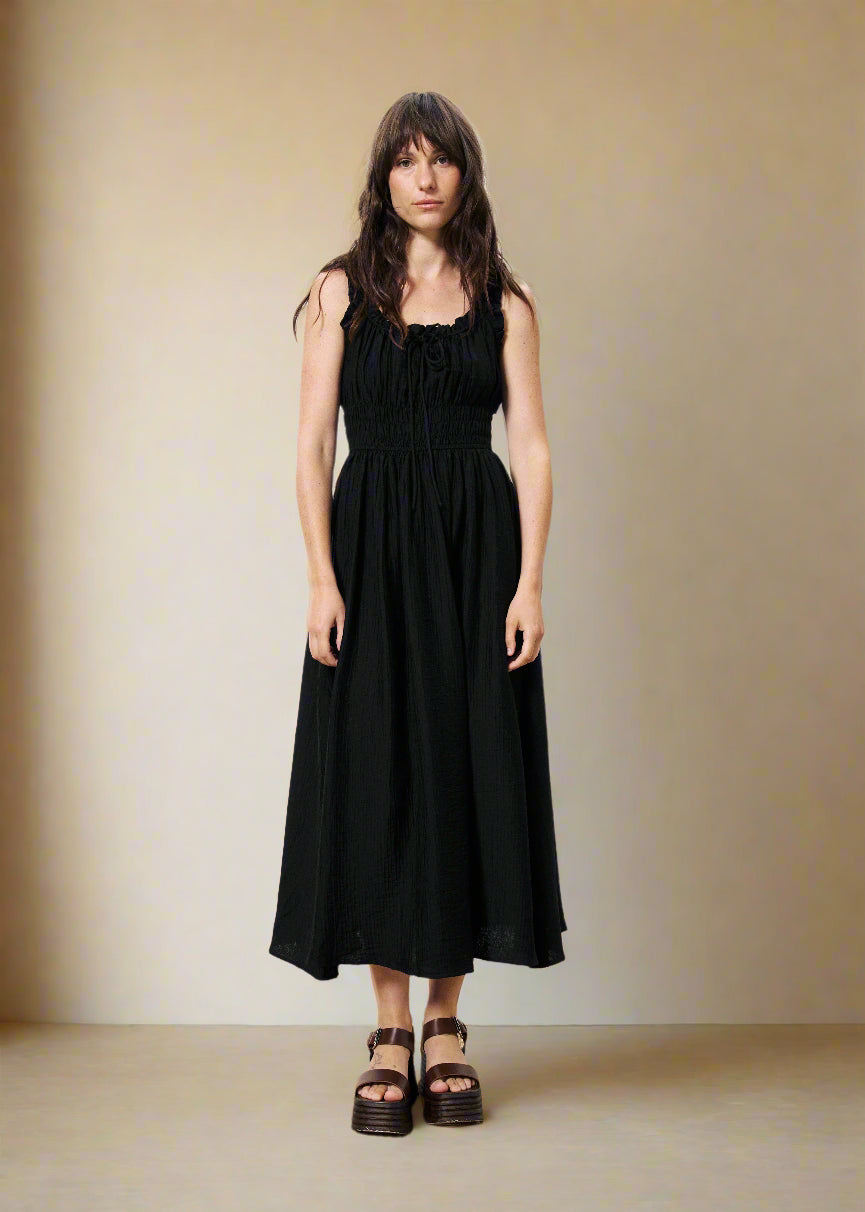 Frnch - Dress SANNE - Black - Boutique Adam &amp; Eve marque canadienne, marque québécoise