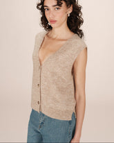 Grace & Mila - Cardigan SANTA - Sand - Boutique Adam & Eve marque canadienne, marque québécoise