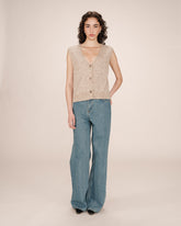 Grace & Mila - Cardigan SANTA - Sand - Boutique Adam & Eve marque canadienne, marque québécoise