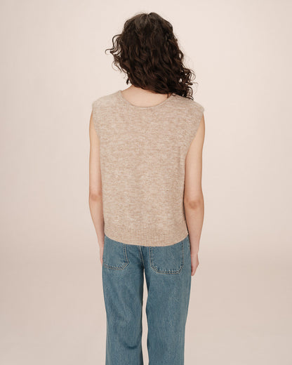 Grace &amp; Mila - Cardigan SANTA - Sand - Boutique Adam &amp; Eve marque canadienne, marque québécoise