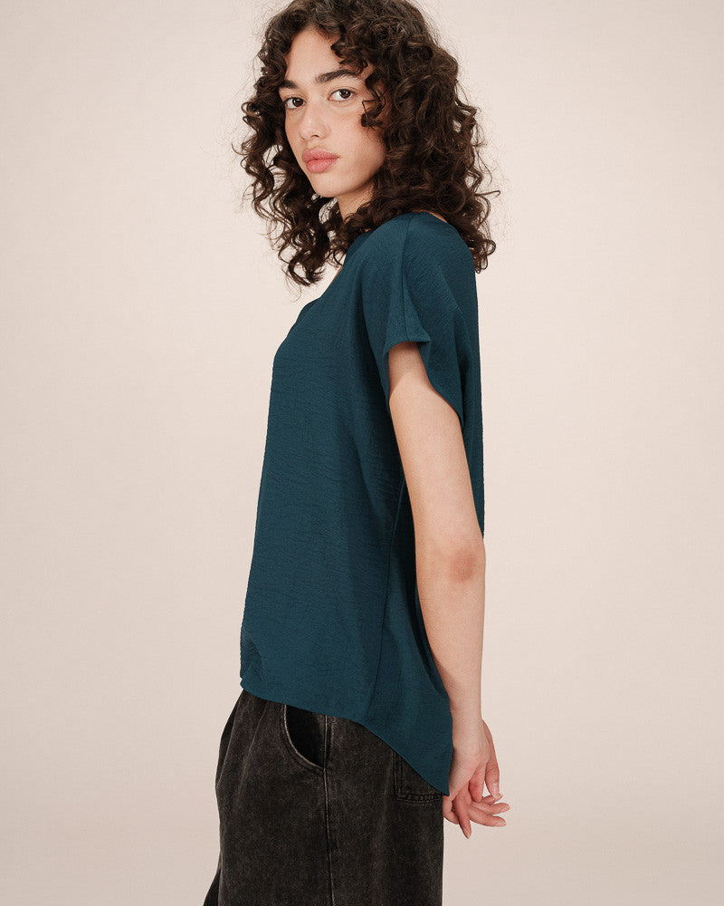 Grace &amp; Mila - Blouse SEASON - Teal - Boutique Adam &amp; Eve marque canadienne, marque québécoise