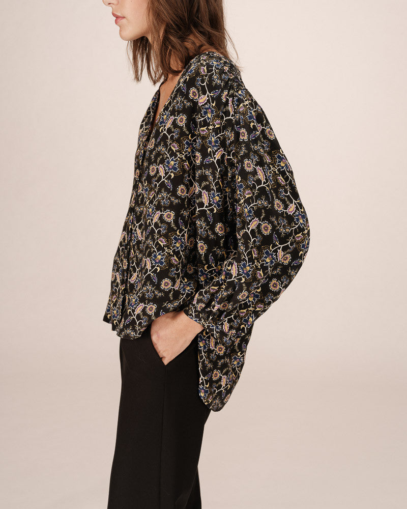 Grace &amp; Mila - Blouse SECRETE - Floral - Boutique Adam &amp; Eve marque canadienne, marque québécoise