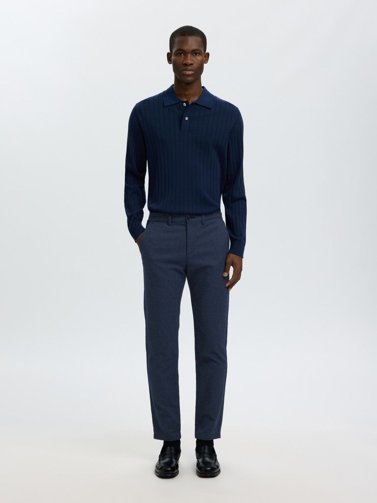 Selected Pants MILES BRUSHED - Navy