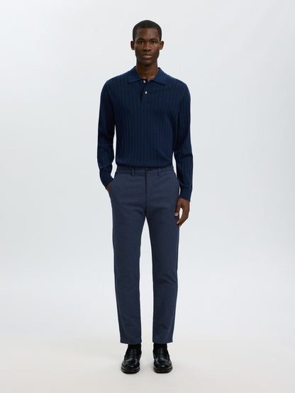 Selected Pants MILES BRUSHED - Navy