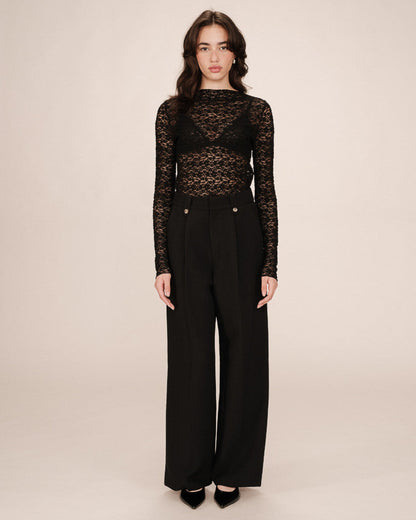 Grace &amp; Mila Pants SEPTIME - Black - Boutique Adam &amp; Eve marque canadienne, marque québécoise