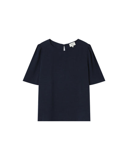 Grace &amp; Mila - Blouse SHINE - Navy - Boutique Adam &amp; Eve marque canadienne, marque québécoise
