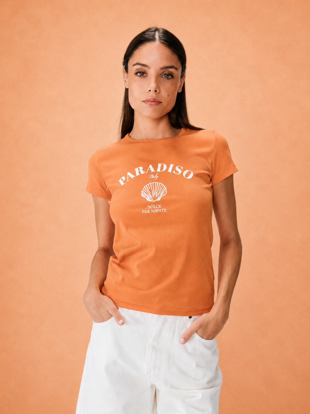 Grace &amp; Mila T-shirt WRENLEY - Orange - Boutique Adam &amp; Eve marque canadienne, marque québécoise