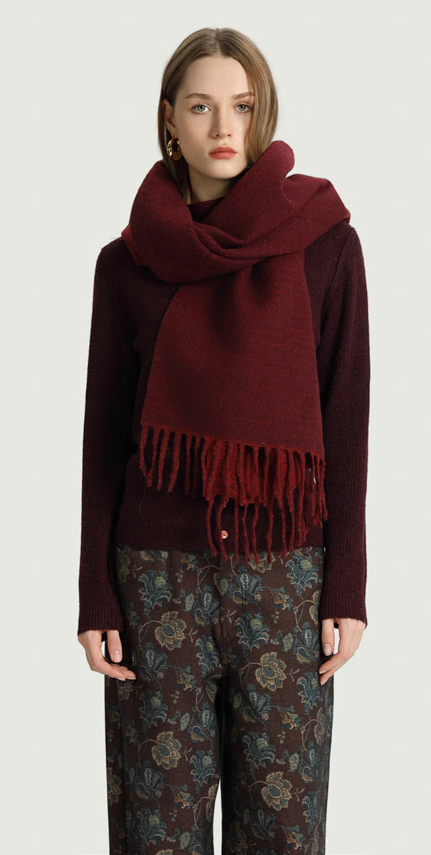 The Korner T26277001-F Fabia Scarf - Red