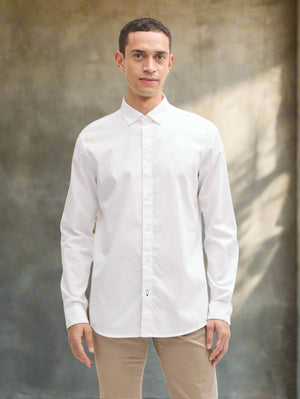Tom Tailor Shirt 1045087 - white - Boutique Adam & Eve marque canadienne, marque québécoise