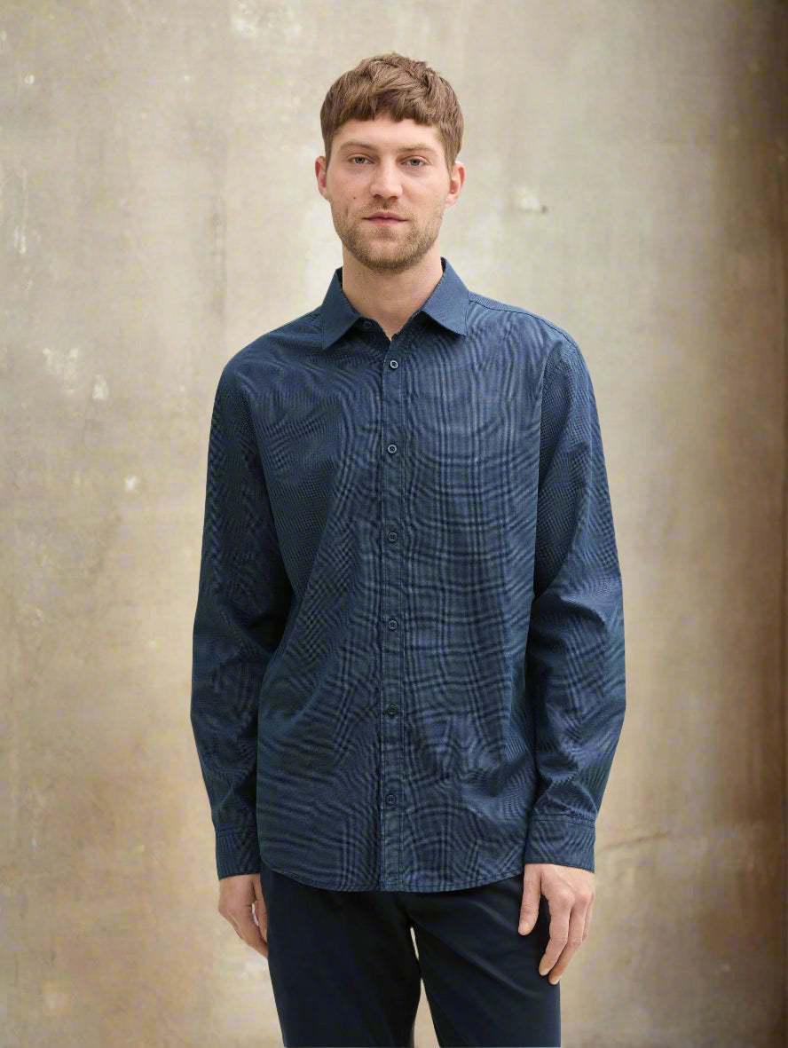 Tom Tailor Shirt 1045085 - Navy - Boutique Adam &amp; Eve marque canadienne, marque québécoise