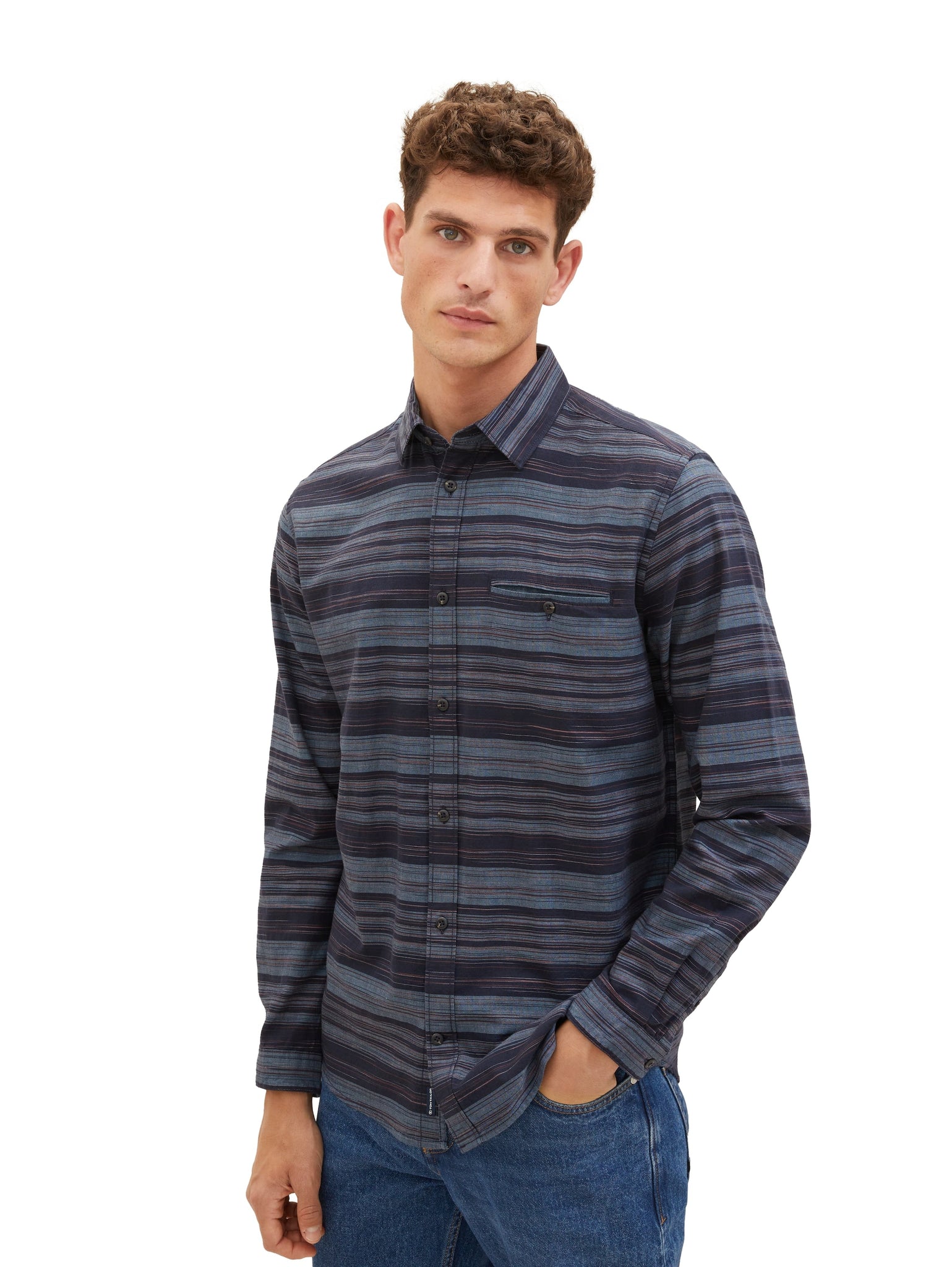 Tom tailor 1037437 navy striped shirt