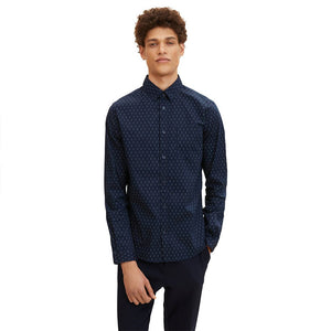 Tom tailor 1032341 navy printed shirt