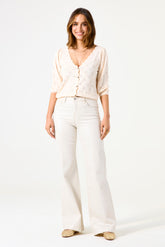 Garcia Top C50250 - Off white - Boutique Adam & Eve marque canadienne, marque québécoise