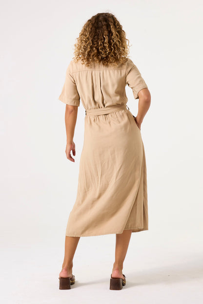 Garcia Dress C50287 - Sand - Boutique Adam &amp; Eve marque canadienne, marque québécoise