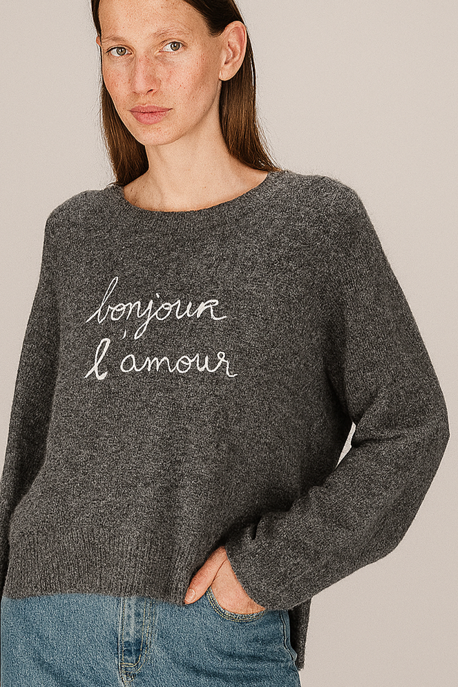 Grace &amp; Mila - Sweater SAINTS - Grey - Boutique Adam &amp; Eve marque canadienne, marque québécoise