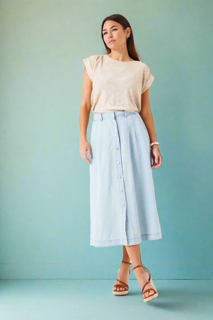 Garcia - Skirt e50321 - Blue - Boutique Adam &amp; Eve marque canadienne, marque québécoise