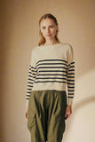 Sweater POLLY STRIPE 9232-Off white