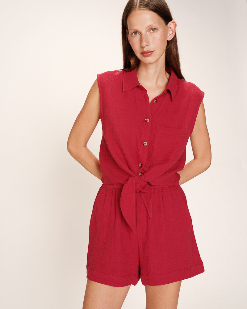 Grace &amp; Mila - Blouse REGLISSE - red - Boutique Adam &amp; Eve marque canadienne, marque québécoise