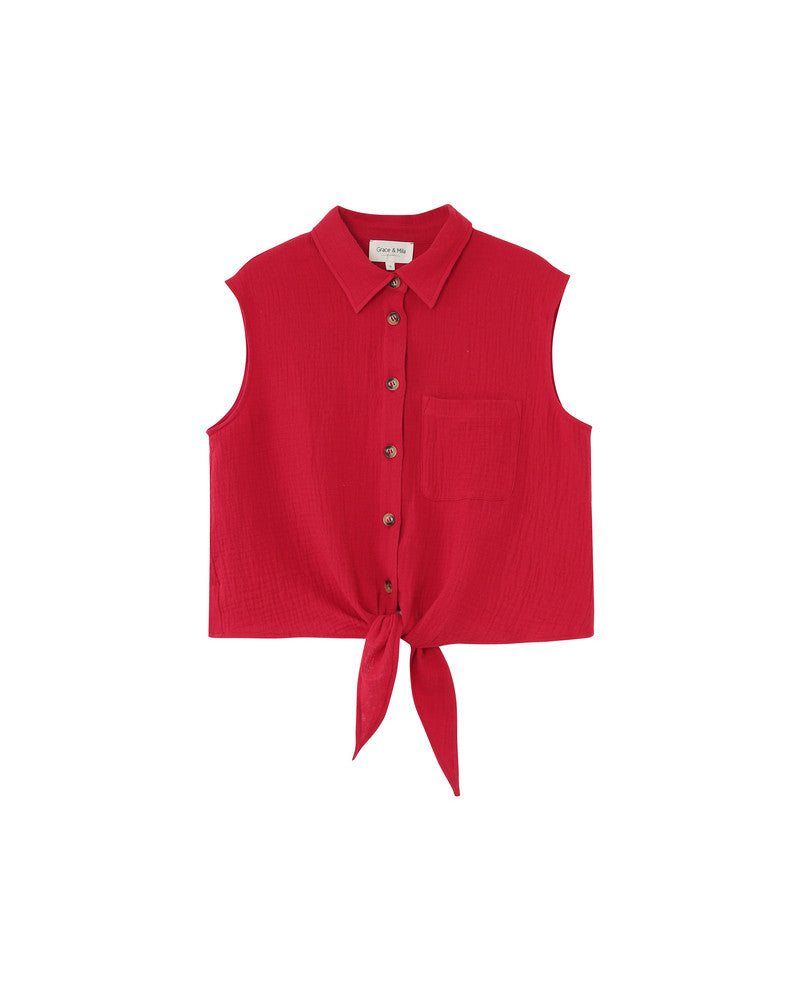 Grace &amp; Mila - Blouse REGLISSE - Cherry - Boutique Adam &amp; Eve marque canadienne, marque québécoise