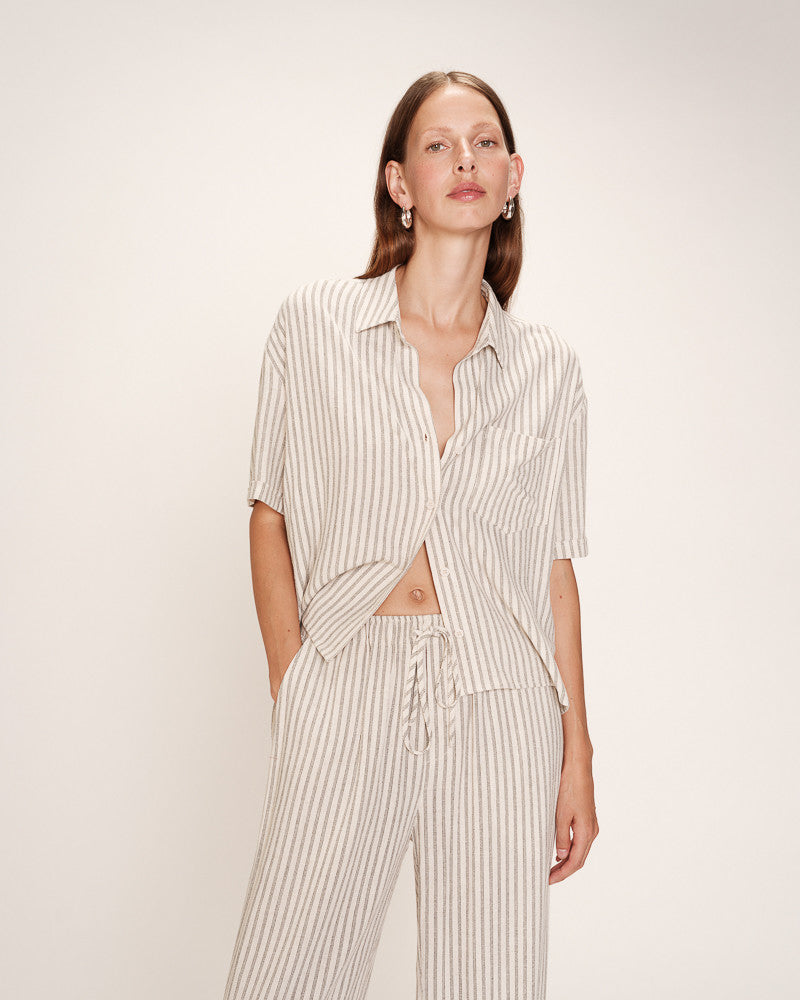 Grace &amp; Mila - Blouse RHUM - Off white - Boutique Adam &amp; Eve marque canadienne, marque québécoise