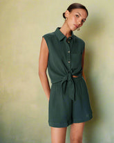 Grace & Mila - Blouse REGLISSE - Green - Boutique Adam & Eve marque canadienne, marque québécoise