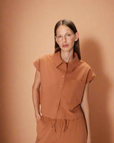 Grace & Mila - Blouse RISE - Terracotta - Boutique Adam & Eve marque canadienne, marque québécoise