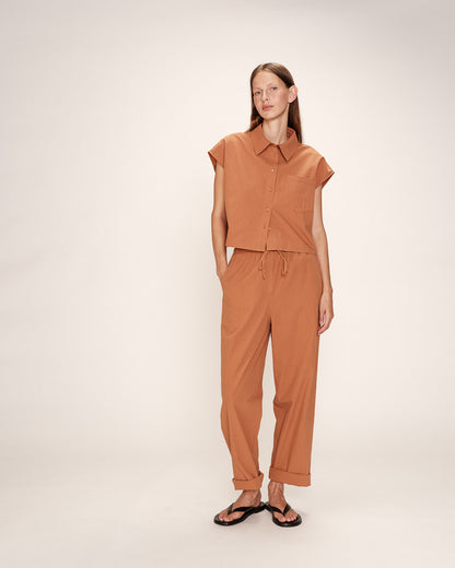 Grace &amp; Mila - Blouse RISE - Terracotta - Boutique Adam &amp; Eve marque canadienne, marque québécoise