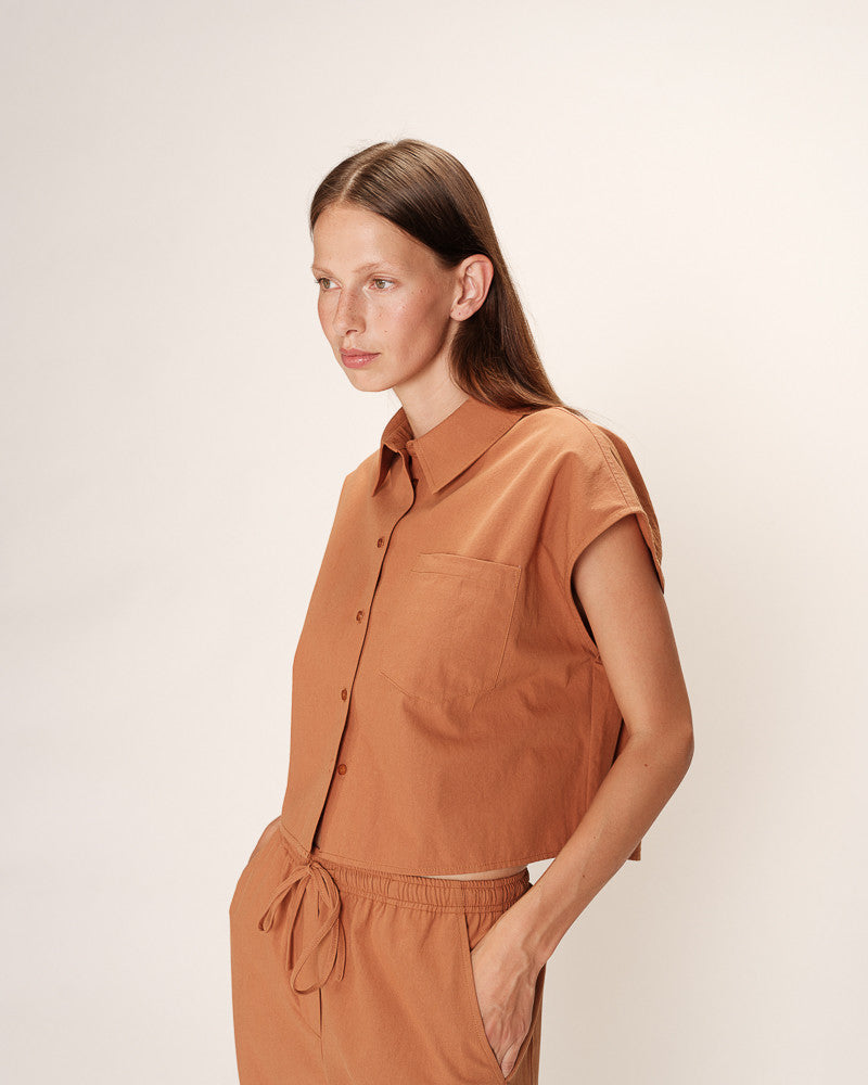 Grace &amp; Mila - Blouse RISE - Terracotta - Boutique Adam &amp; Eve marque canadienne, marque québécoise
