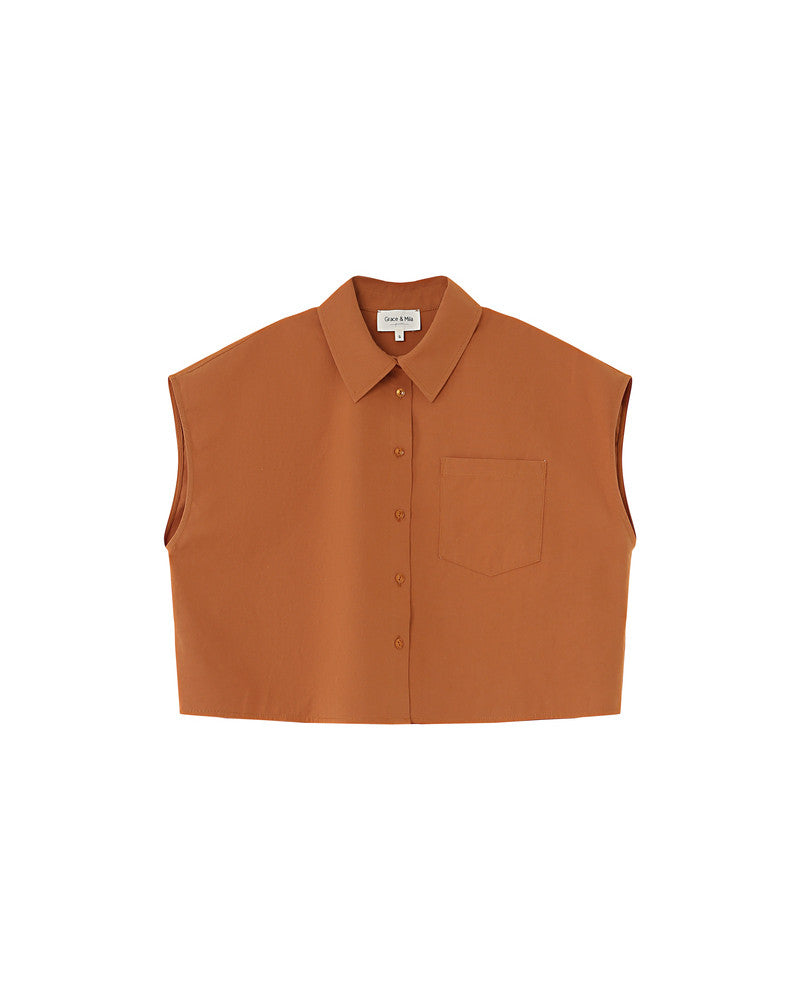 Grace &amp; Mila - Blouse RISE - Terracotta - Boutique Adam &amp; Eve marque canadienne, marque québécoise