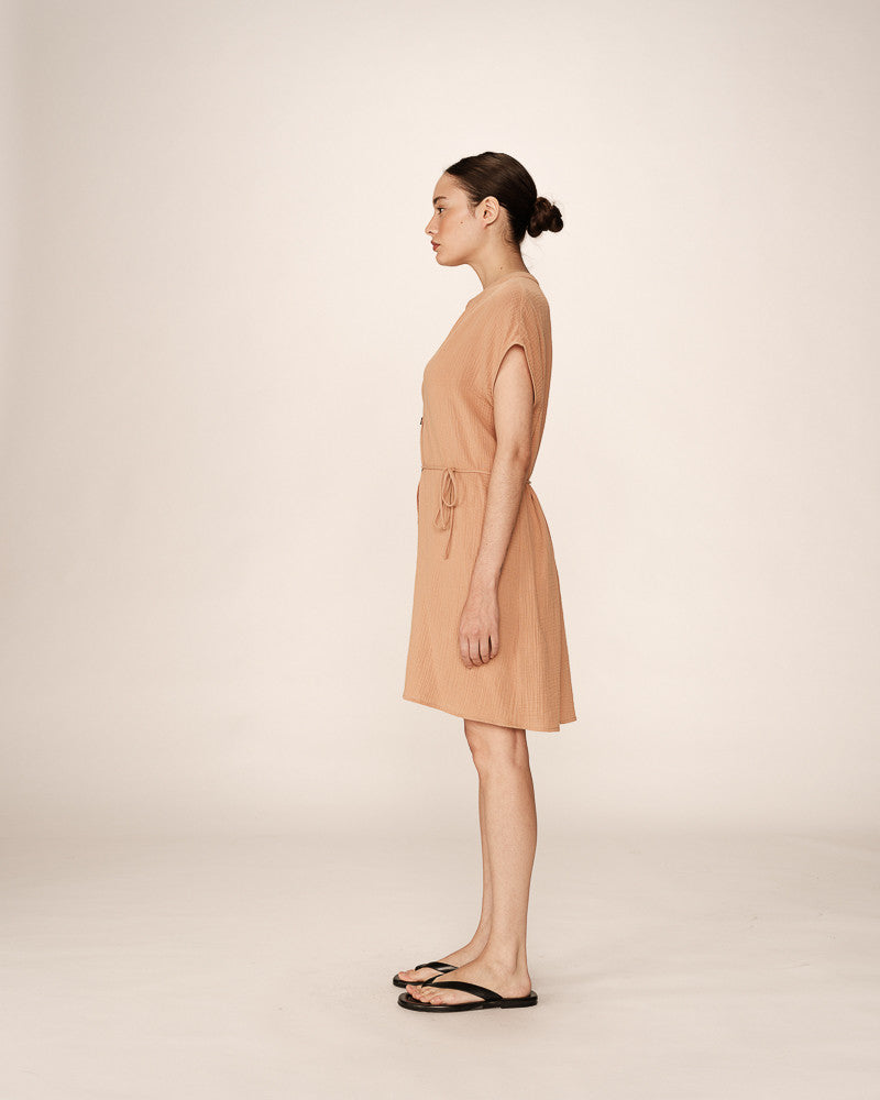 Grace &amp; Mila - Dress ROZANA - Terracotta - Boutique Adam &amp; Eve marque canadienne, marque québécoise