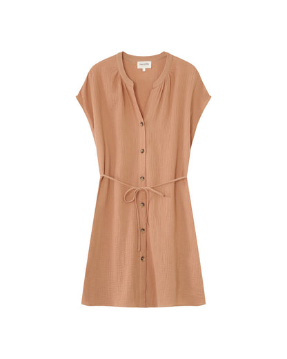 Grace &amp; Mila - Dress ROZANA - Terracotta - Boutique Adam &amp; Eve marque canadienne, marque québécoise