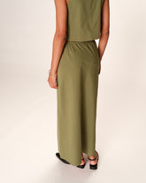 Grace & Mila - Skirt ROUSSE - Khaki - Boutique Adam & Eve marque canadienne, marque québécoise