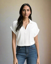 Tom tailor t-shirt 1046415 - White - Boutique Adam & Eve marque canadienne, marque québécoise
