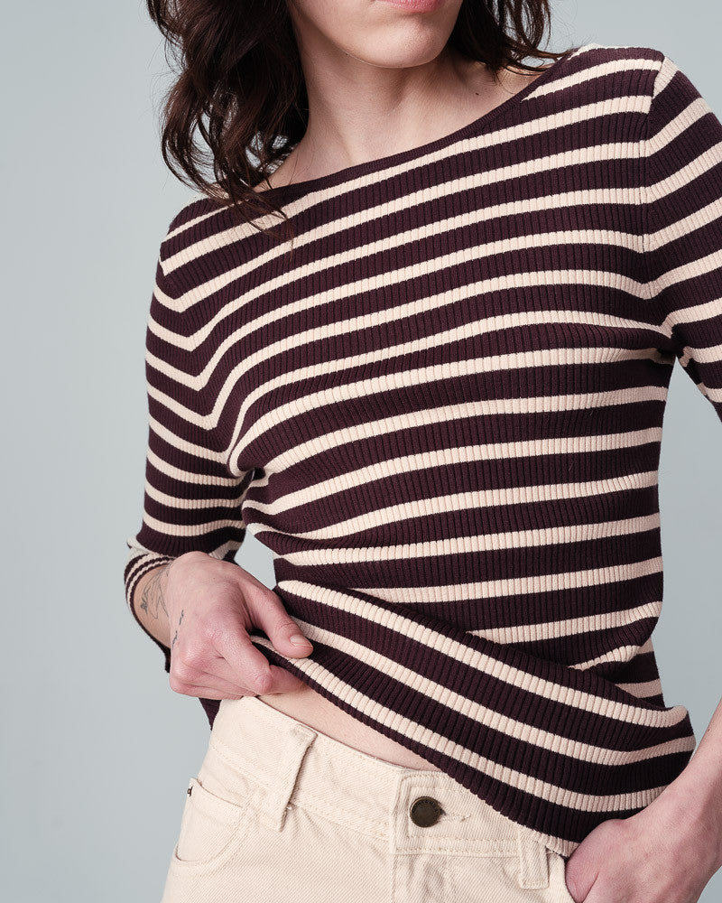 Grace &amp; Mila Sweater NATHAN- Wine