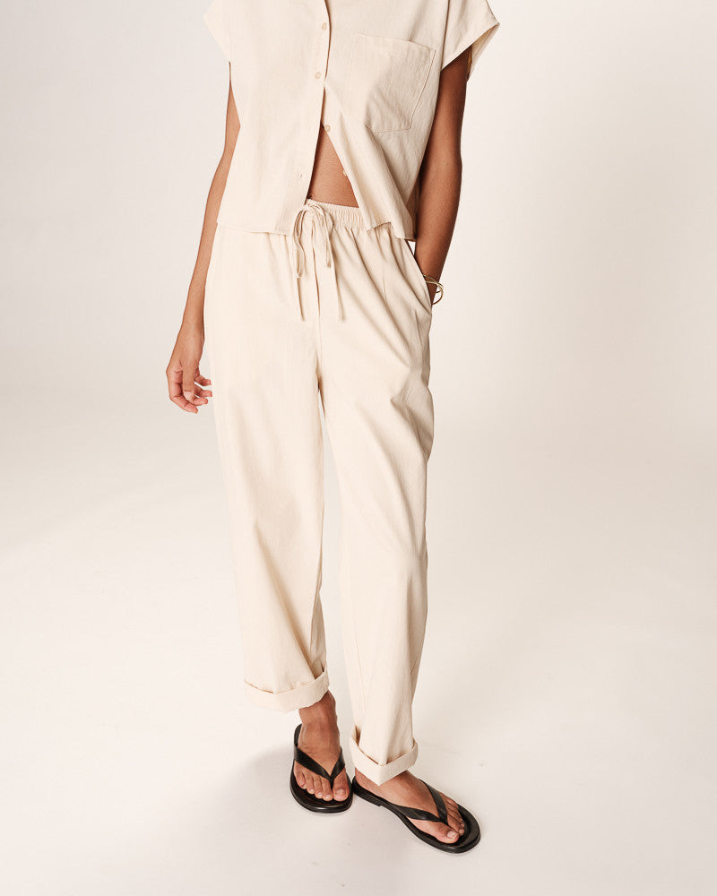 Grace &amp; Mila - Pants RHODE - Off white - Boutique Adam &amp; Eve marque canadienne, marque québécoise