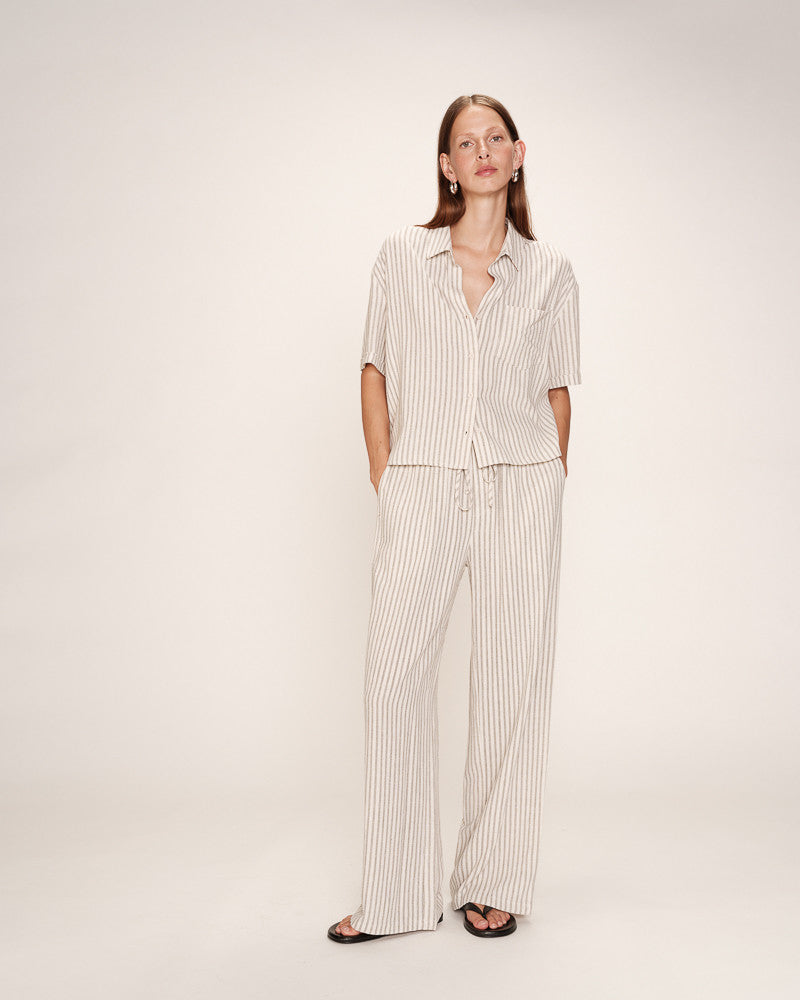 Grace &amp; Mila - Pants RAVEN - Off White - Boutique Adam &amp; Eve marque canadienne, marque québécoise
