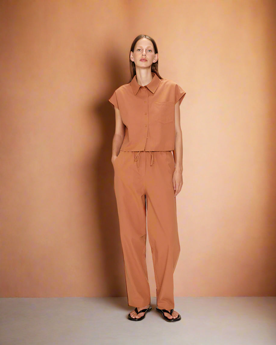 Grace &amp; Mila - Pants RHODE - Terracotta - Boutique Adam &amp; Eve marque canadienne, marque québécoise