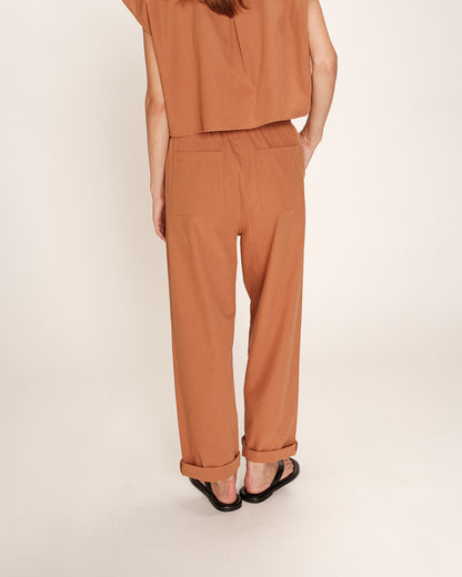 Grace &amp; Mila - Pants RHODE - Terracotta - Boutique Adam &amp; Eve marque canadienne, marque québécoise