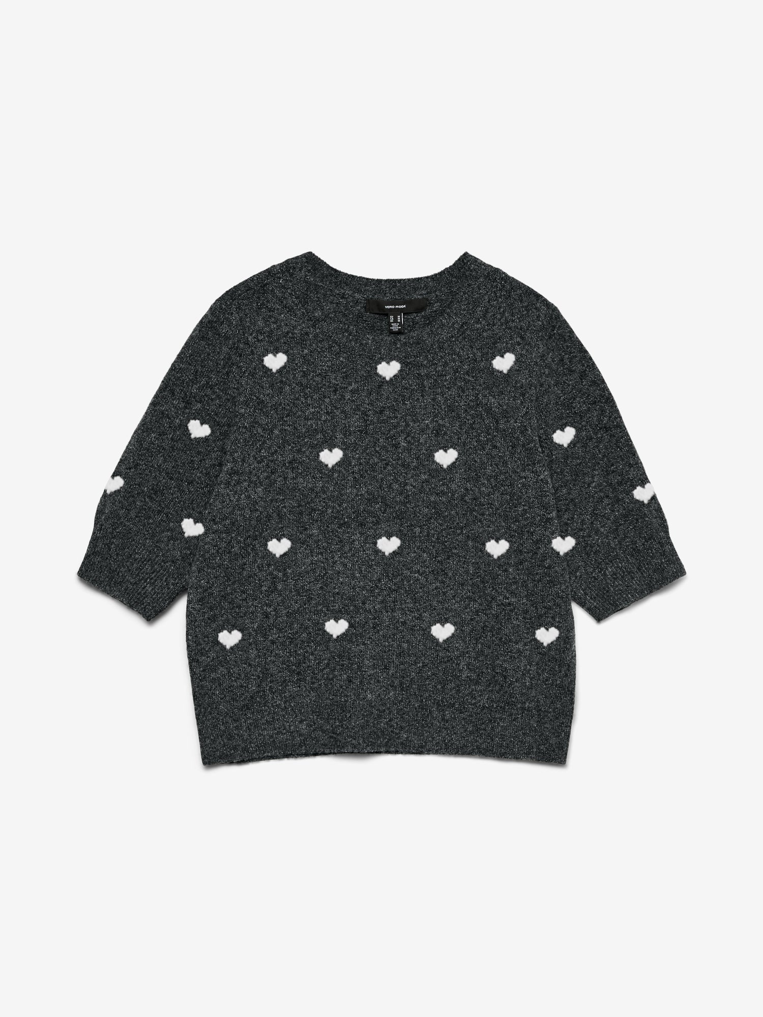 Vero Moda - Sweater DOTTY HEART - Grey - Boutique Adam &amp; Eve marque canadienne, marque québécoise