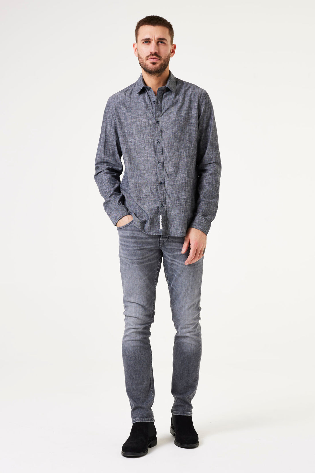 Garcia Shirt W41082 - Grey - Boutique Adam &amp; Eve marque canadienne, marque québécoise