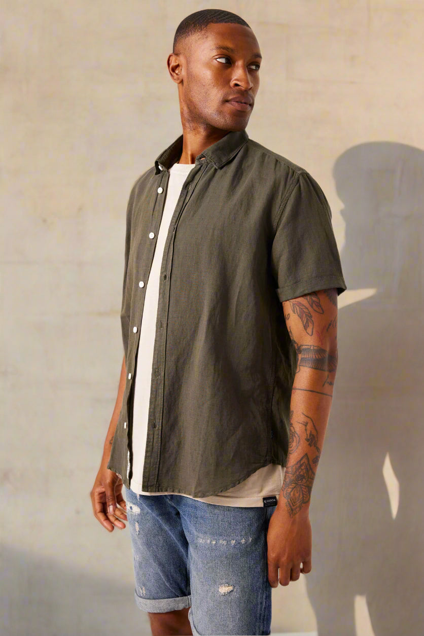 Garcia Shirt z1171 - Khaki - Boutique Adam &amp; Eve marque canadienne, marque québécoise